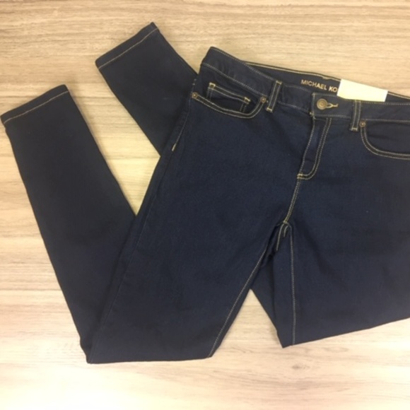 Michael Kors Izzy Skinny Jeans, Dark Wash - Picture 8 of 8